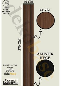 Resim Ceviz 40x270cm Yeni Nesil Akustik Ahşap Duvar Paneli 