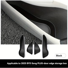 Resim Chuangyinshop 4 Parça Siyah Kapı Kenarı Depolama Kutusu İçlikleri 2025 Byd Song Plus Dmi/ev Ahşap 