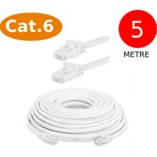 Resim Tek-İş Cat6 Network Internet Ethernet Bilgisayar Kablosu Rj45 - Rj45 5 Metre Patch Kablo 