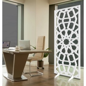 Resim Liar Ahşap Seperatör (Paravan) - KSP-203 - (10 mm) - (69 cm x 139 cm) - (Beyaz) 