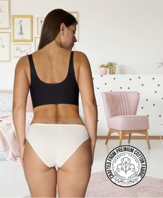 Resim Alya Underwear Kadın Bikini Kesim Pamuklu Empirme Baskılı Slip Külot - 3 Adet - S, M, L, Xl, 2xl Çok Renkli T02 