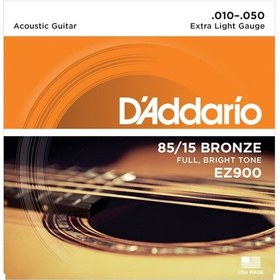 Resim D'addario Ez900 Akustik Tel Set Extra Light .010 