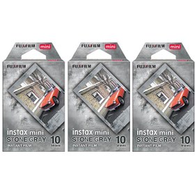 Resim Fujifilm Instax Mini Stone Gray 10x3 Film Seti 
