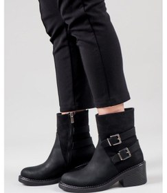 Resim Eliska Çift Tokalı Bot Siyah-7405-siyah Siyah 