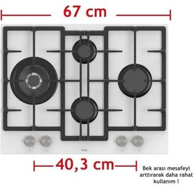 Resim Ferre Ve AFM Tech ED076-WFA WOK +FM7701 + FM3301 Iq 8 Prog Turbolu Beyaz Dijital Ankastre Set 
