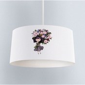 Resim dekomingo Beyaz Zemin Çiçekli Kız Çocuk Avize 