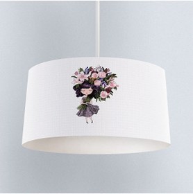 Resim dekomingo Beyaz Zemin Çiçekli Kız Çocuk Avize 