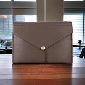 Resim PLM Mac Sleeve 15-16 inç MacBook Uyumlu Kılıf Kahverengi 