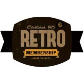 Resim Bay Etiket Vtr17 Retro Membership Yazili Etiket 
