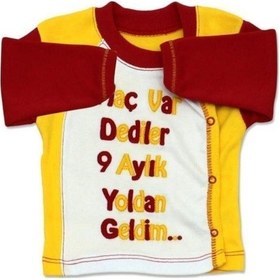 Resim Gülücük Sari Kirmizi Unisex Bebek Sarı Kırmızı 4'lü Taraftar Hastane Çıkış Seti Sarı - Kırmızı 