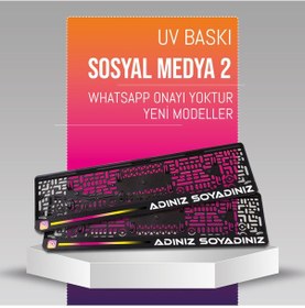 Resim Sosyal Medya 2 Plakalık, 2 Adet Premium Uv Baskı, Plakalıkhane 