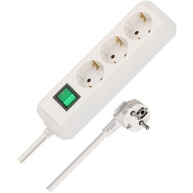 Resim Eco-line, Çoklu Priz, 3'lü Yüksek Temas Korumalı, Şalter Ve 5 M Kablolu Çoklu Priz , Beyaz 1 