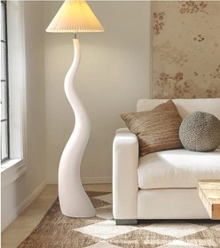 Resim Yüceeller Fransız İskandinav Lux Lambader Beyaz Renk 