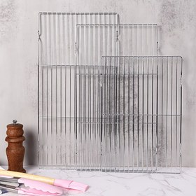 Resim Paslanmaz Çelik Tek Kullanımlık Barbekü Izgara Ağı - Ağır Hizmet Teli Izgara Soğutma Rafı, Açık Hava Piknikleri, Kamp ve Arka Bahçe Barbeküleri için Mükemmel, Etler, Sebzeler ve Daha Fazlası için Izgara Aksesuarları 