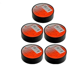 Resim 5 Adet 3m Siyah İzoleli Elektirk Bandı 