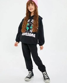 Resim Koton Kız Çocuk Sweatshirt Siyah 4wkg10327ak 24ky59000670 Y5901 Siyah 