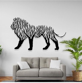 Resim Hayvan Tablo Aslan Temalı Metal Duvar Dekoru 