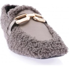 Resim DGN 5270-424 Metal Tokali Peluş Kadin Oxford Ayakkabi 