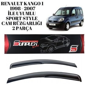 Resim Renault Kango 1 1998 1999 2000 2001 2002 2003 2004 2005 2006 2007 İle Uyumlu Sport Style Cam Rüzgarlığı 2 Parça Sunplex 2 Adet 