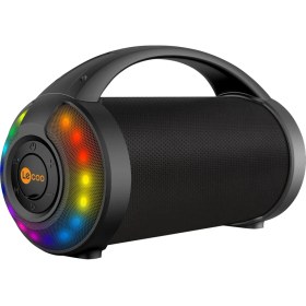 Resim Lecoo DS156 8.5W Kablosuz Bluetooth 5.0 RGB Aydınlatmalı TWS Stereo Boombox Taşınabilir Hoparlör Siyah 