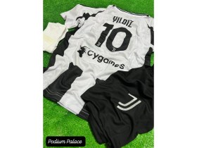 Resim Kenan Yıldız 2024/25 Yeni Sezon Forması 4'lü Set Bileklik ve Çorap Hediye (Siyah-Beyaz) 