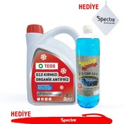 Resim Teos -40° Organik Kırmızı Antifriz 3 LT + 1 LT Cam Suyu Hediye 