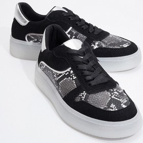 Resim Luvi Shoes Montero Siyah Desenli Kadın Spor Ayakkabı Siyah 
