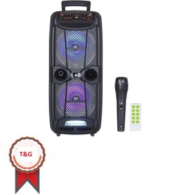Resim TG Taşınabilir Bluetooth hoparlör Uzaktan Kumandalı Ve Mikrofonlu Karaoke Bluetooth Hoparlörü bass 