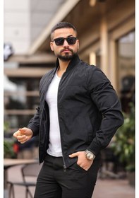 Resim Erkek Bomber Ceket Siyah Bndkk 