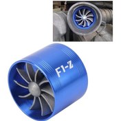 Resim Sones Araba Paslanmaz Evrensel Supercharger F1-z Tek Taraflı Türbin Hava Girişi Şarj Cihazı Fan Seti Kiti 