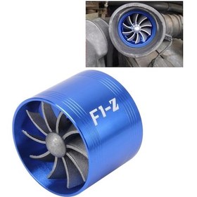Resim Sones Araba Paslanmaz Evrensel Supercharger F1-z Tek Taraflı Türbin Hava Girişi Şarj Cihazı Fan Seti Kiti 