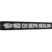 Resim Depo Tabela Reklam Beyaz Kayan Yazı LED Tabela 16X160 cm Tek Taraflı Depo Reklam Tabela Depo Tabela Reklam 