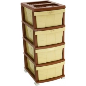 Resim Sağlam Plastik Elegant Düz Komidin (4 Çekmeceli Sebzelik) Çölbeji 