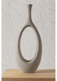 Resim Koza Home Gracil Özel Taş Doku Yeşil İskandinav Seramik Vazo 20x5x55cm 6266 Standart 