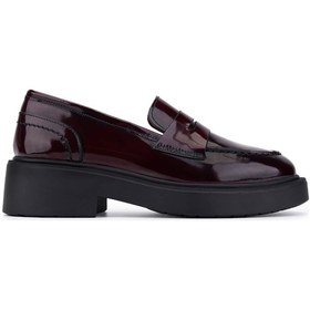 Resim Tamer Tanca Kadın Hakiki Deri Bordo Loafer Ayakkabı 1164 5000 Bn Ayk Sk25-26 Bordo Acma Bordo 