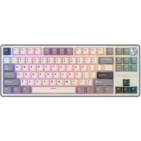 Resim Royal Kludge R87 Pro Beyaz/gri Tkl Kablolu Us Gaming Klavye 