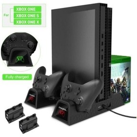 Resim Microsoft Xbox One S X Fonksiyonel Stand + 2 Ad Batarya 