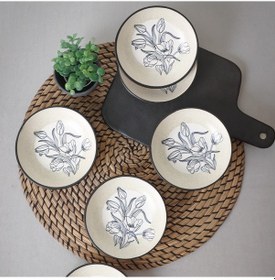 Resim Keramika Shade Flowers Halka Sosluk / Çerezlik 13 Cm 6 Adet 21847 