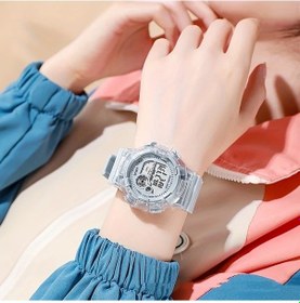 Resim Oldfriend Unicorn Alarm Clock Spor Saati Gri Renk Öğrenci Ve Çiftler İçin Silikon Bileklik Diğer 