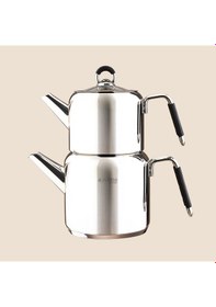 Resim Kitchen Vetra Çaydanlık - Gri - 1,65 Lt + 900 Ml Çok Renkli 