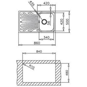 Resim Teka Nerissa 50 Mikroketen Sol Damlalıklı Mutfak Eviyesi 