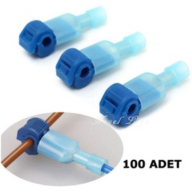 Resim WOZLO T Tip Hızlı Kolay Kablo Ekleme Bağlantı Aparatı - Quick Splice Connector - 1.0-2.5mm² - 100 Adet 