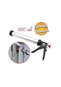 Resim Sosis Silikon Tabancası Alüminyum 600 Ml Yapıştırma Dolgu Sosis Kartuşu Sıkma Slikon Standart 