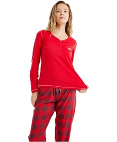 Resim Blackspade Kadın Pijama Takımı 51623 - Kırmızı Kırmızı 