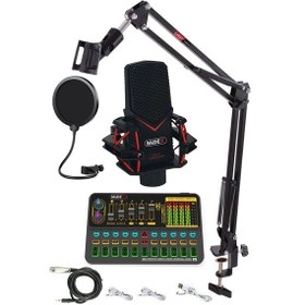 Resim Midex Gmx-1 Platinium Set Condenser Mikrofon Ses Kartı Canlı Yayın Paketi 