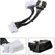 Resim Streak 16 Pin Obd2 Uzatma Y Kablosu ELM327 1 Erkek 2 Dişi Araç Arıza 