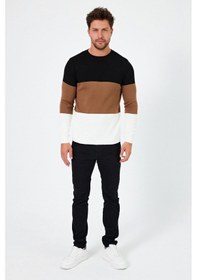 Resim Alexander Gardi Alexandergardı Bisiklet Yaka Renk Bloklu Regular Fit Kazak E24-eze-05 001 