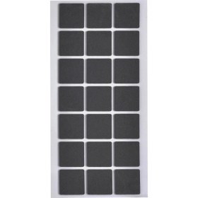 Resim SDT Group Siyah Keçe Kare 21 Adet 3 x 3 cm 21 Adet Yapışkanlı, Masa, Koltuk Altı Siyah Keçe 