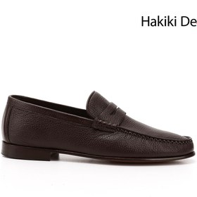 Resim Gönderi(r) Erkek Kahverengi Kösele Taban Hakiki Deri Loafer Ayakkabı 