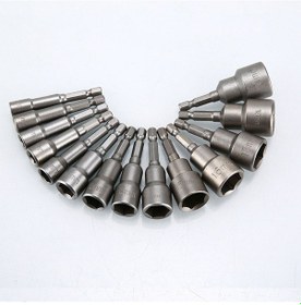 Resim 14 Adet Manyetik Hızlı Çıkarılan Tornavida Ucu 1/4 